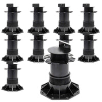 Set 10 supporti per pavimenti galleggianti Altezza regolabile 140-210mm Max 2700 kg Piedini per decking