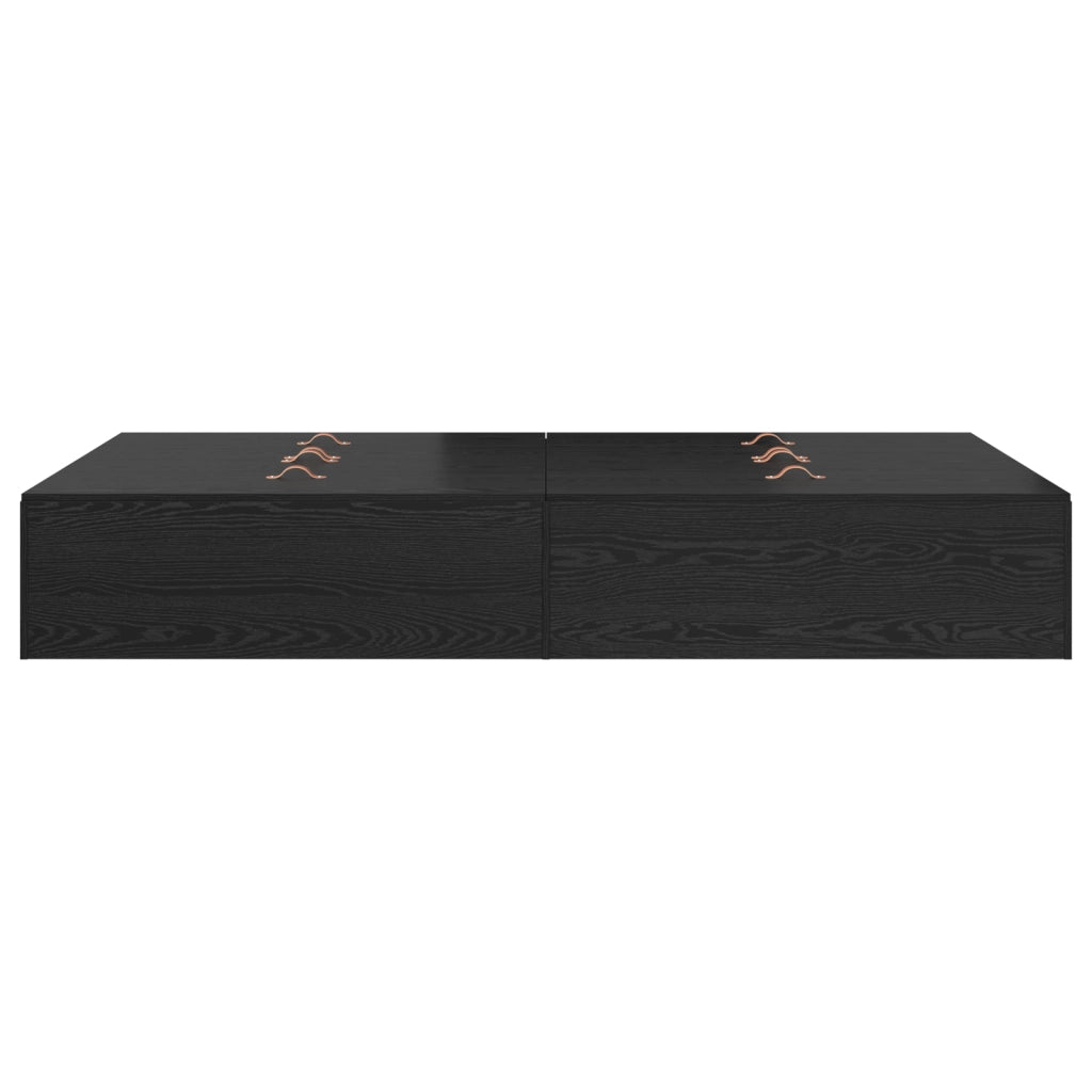 Struttura Letto in Stoccaggio Nero Rovere 120x200 cm