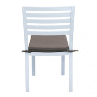 Sedia da Giardino Formentera con Cuscino 46x62x84 h cm in Alluminio Bianco