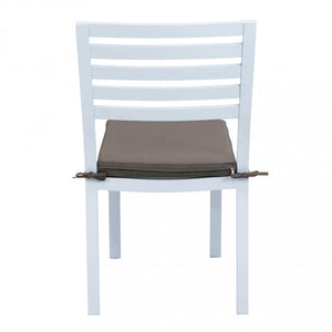 Sedia da Giardino Formentera con Cuscino 46x62x84 h cm in Alluminio Bianco