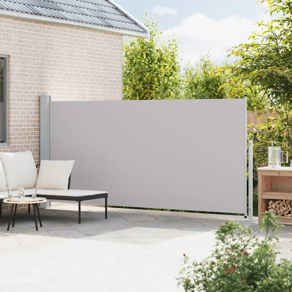 Tenda Laterale Retrattile per Patio 180x514 cm Grigia 313407
