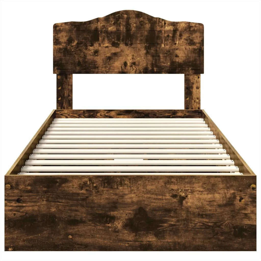 Letto con Contenitore Rovere fumé 70 x 190 cm Legno multistrato 3413149