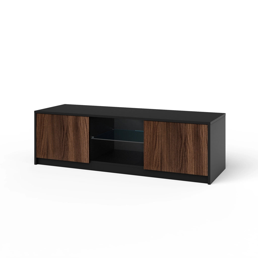 Porta TV BUDAPEST nero/rovere rio