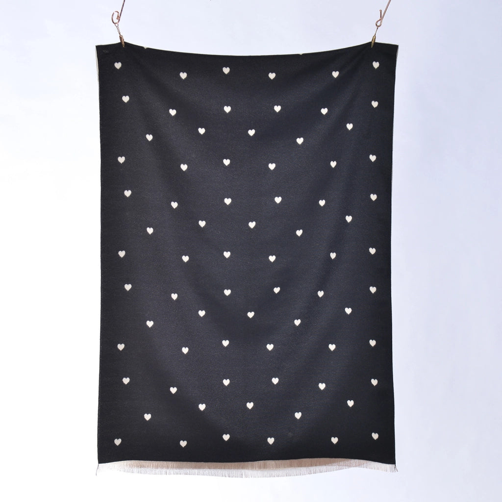 Nuova sciarpa jacquard con motivo a cuori per donna, versatile scaldacollo