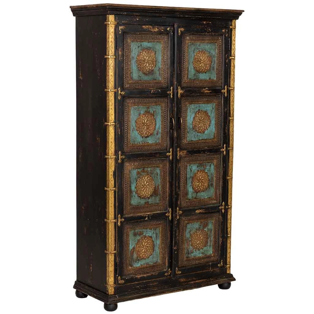 Armadio in legno artigianale, 102x44x183h cm, nero