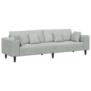 Divano | Divano da soggiorno | Sofa Grigio chiaro 250 x 77 x 76 cm Velluto