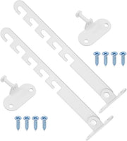 Vasca per finestra e porta - 2 pezzi - Regolatore per finestre - Sicurezza per finestre - Cerniera per finestre - 16cm - con attrezzature di fissaggio - Bianco