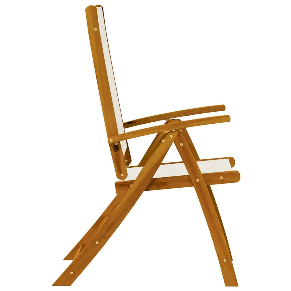 Sedie da Giardino Pieghevoli 2 pz Massello Acacia e Textilene 4008421