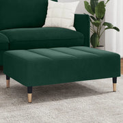 Poggiapiedi Verde Scuro 77x55x31 cm in Velluto