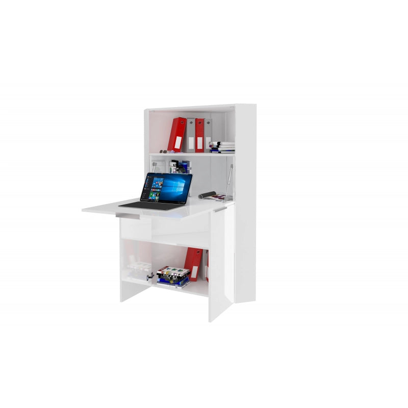 Scrivania ad angolo Dalia – Richiudibile – 70x140x57 – Bianco Lucido