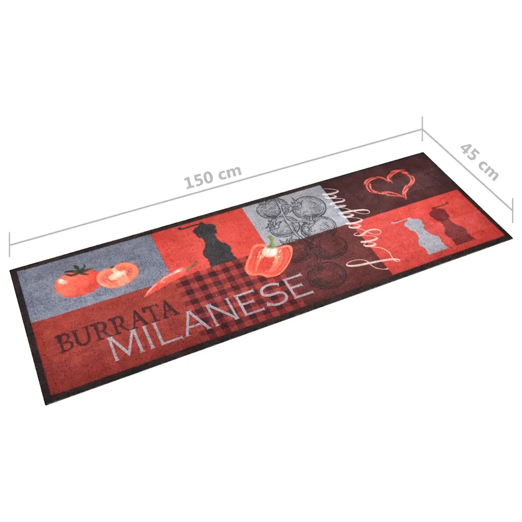 Zerbino | Tappetino da Cucina Lavabile Pomodori 45x150 cm