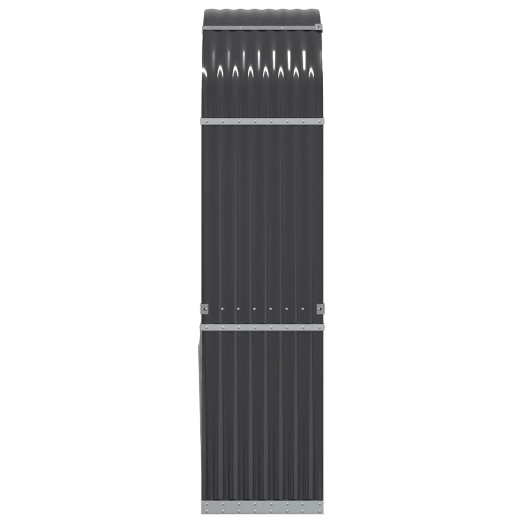 Portalegna 80 x 45 x 190 cm acciaio zincato antracite 02_0043786