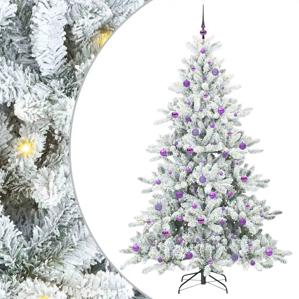 Albero di Natale Artificiale con Rami Pieghevoli Bianco 210 cm 3397737