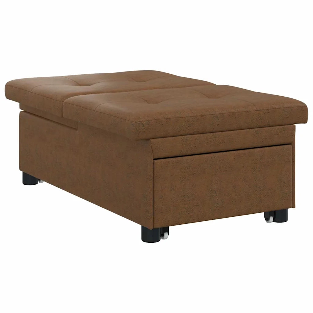 Divano letto Marrone 194 x 67 x 82 cm Tessuto Huahua 42008604