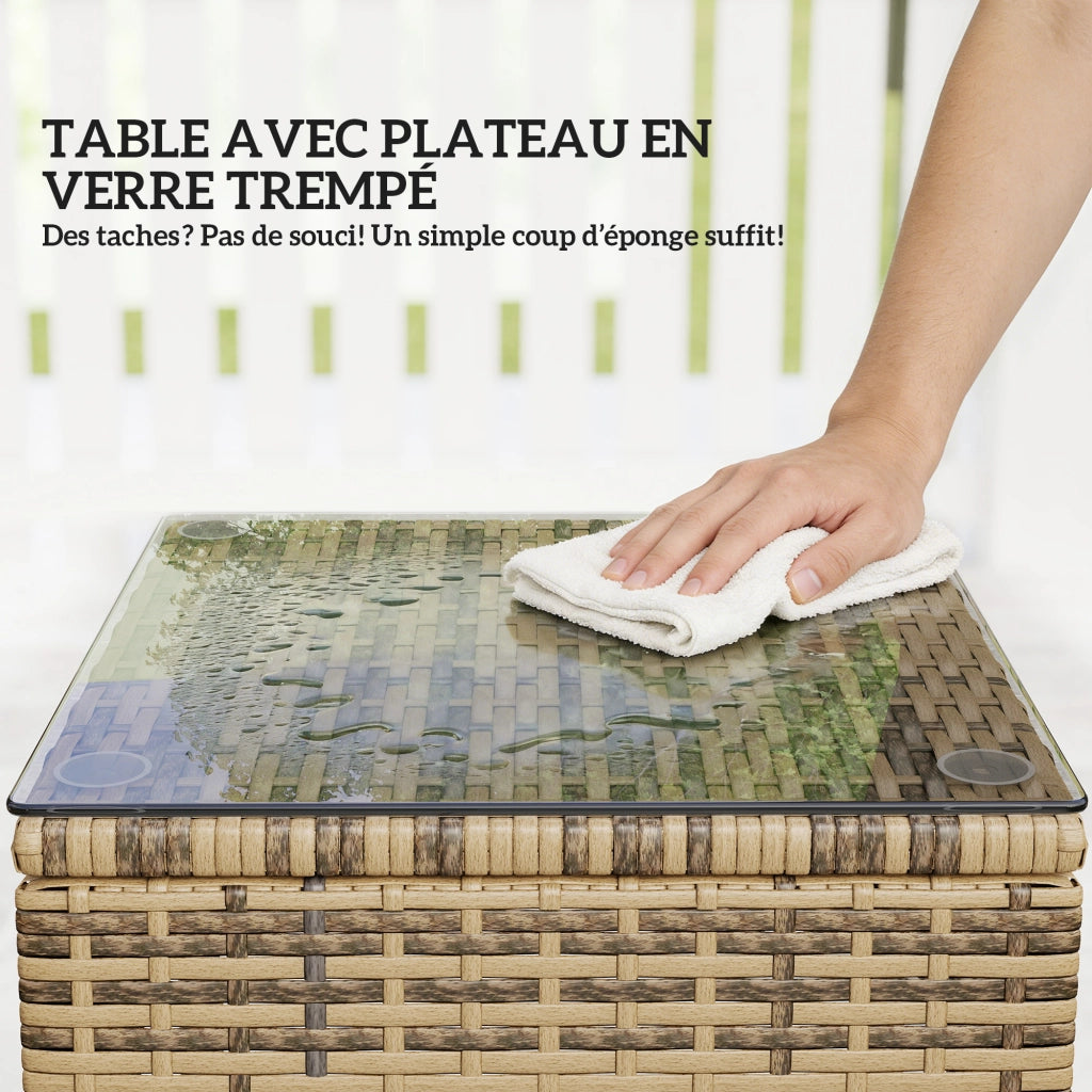 Set 2 Lettini Bagnosole con Materasso e Tavolino ¨C zephmum ¨C Grigio Scuro