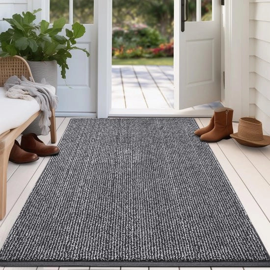 Mat di ingresso con trattamento antiscivolo 86 x 150 cm, lavabile, adatto per soggiorno, bagno, cucina, camera da letto e corridoio