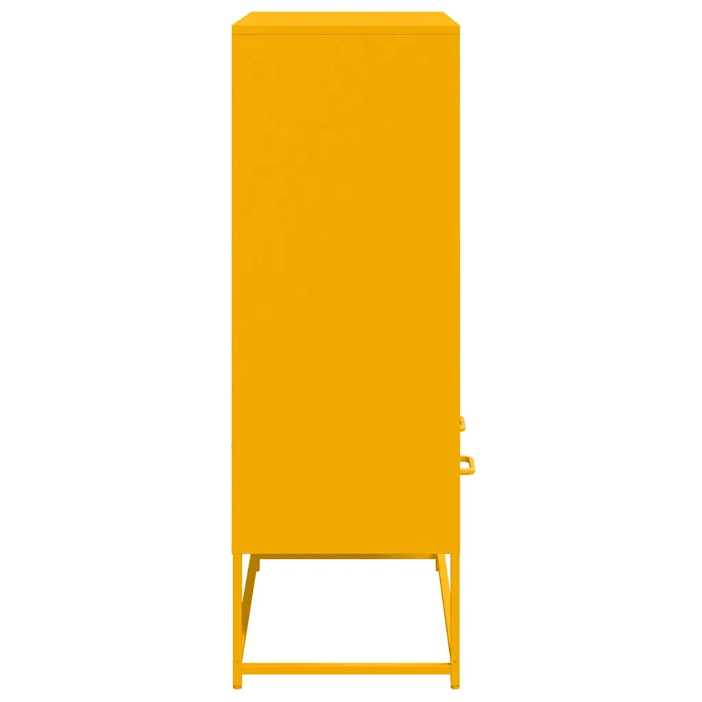 Credenza | Madia | Buffet da pranzo | Armadio da pranzo Giallo Senape 68x39x111,5 cm in Acciaio