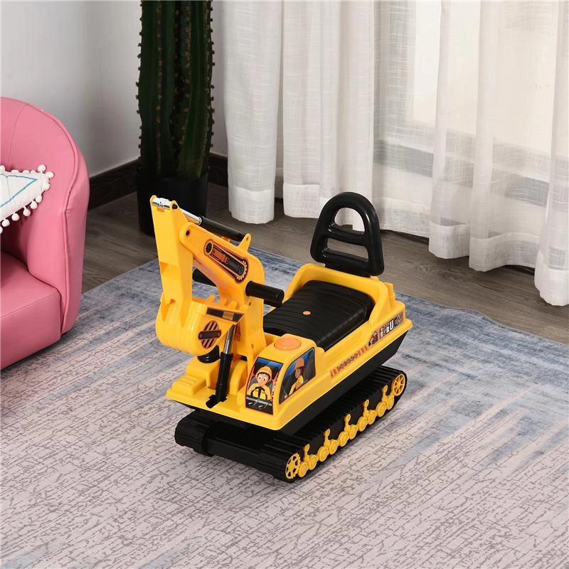 ESCAVATORE RUSPA GIOCATTOLO CAVALCABILE PER BAMBINI MAX. 30 KG