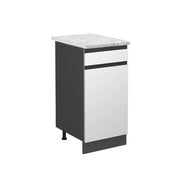 Vicco Mobiletto base per cucina Bianco 40 cm PL Marmo