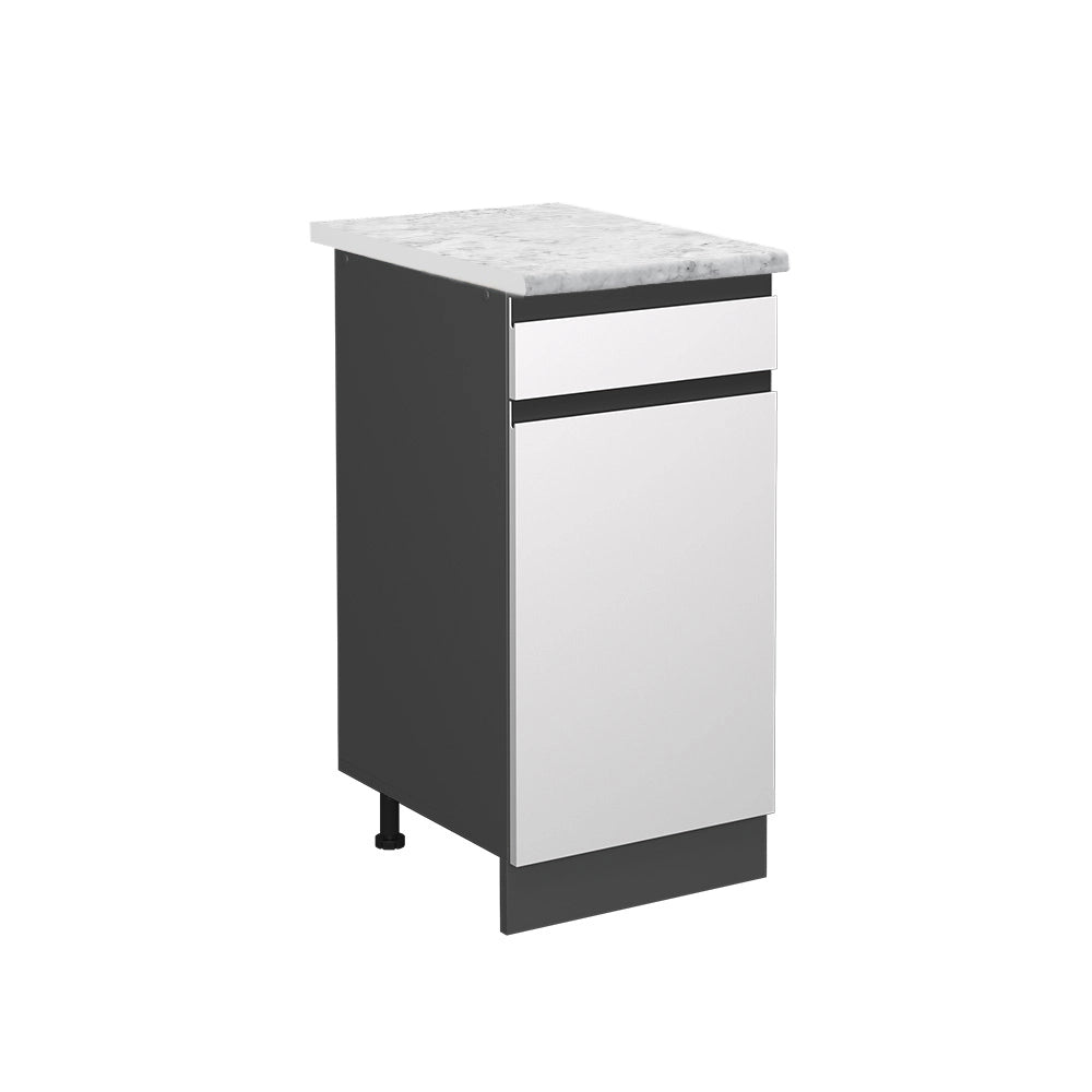 Vicco Mobiletto base per cucina Bianco 40 cm PL Marmo