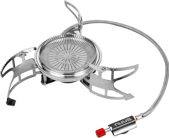 Campingkooktoestel da 3800 W con accensione a piëzo grande faccia piatta imbullonabile per escursioni hiking trekking picknick