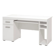 Massafra, Scrivania un Cassetto, 145x65.5x75.5h cm Bianco Opaco