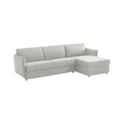 Sumirago, Divano Letto con Penisola Sfoderabile Made in Italy, 260x160 cm Grigio Chiaro