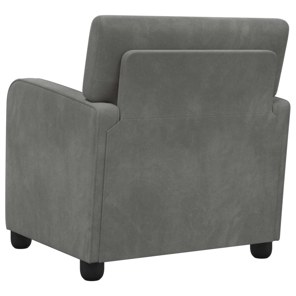 Poltrona Grigio Scuro Velluto 42043413