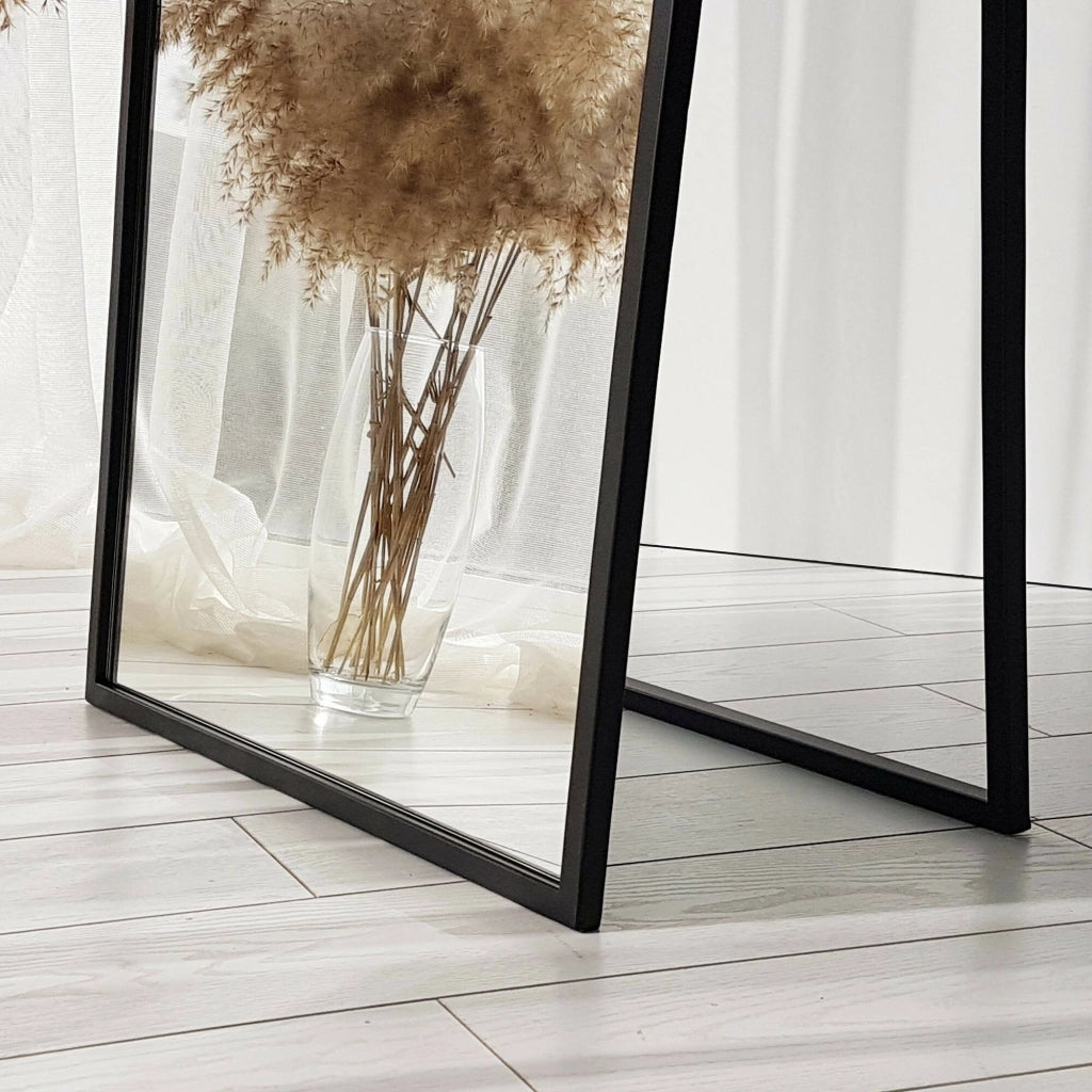 Ronzone, Specchio Forma Rettangolare, 60x170h cm Nero