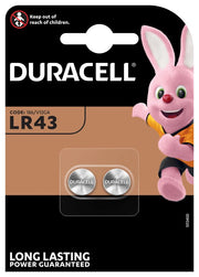BATTERIA a BOTTONE LR43 DURACELL 1,5V blister 2pz