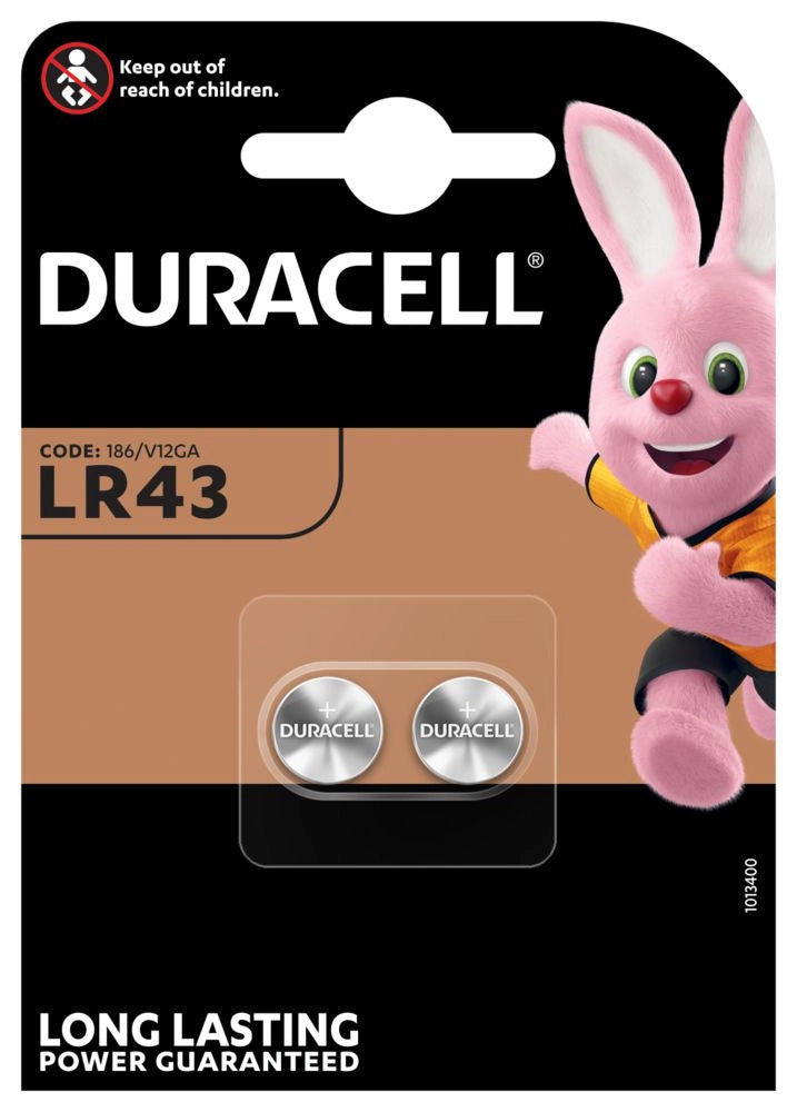 BATTERIA a BOTTONE LR43 DURACELL 1,5V blister 2pz