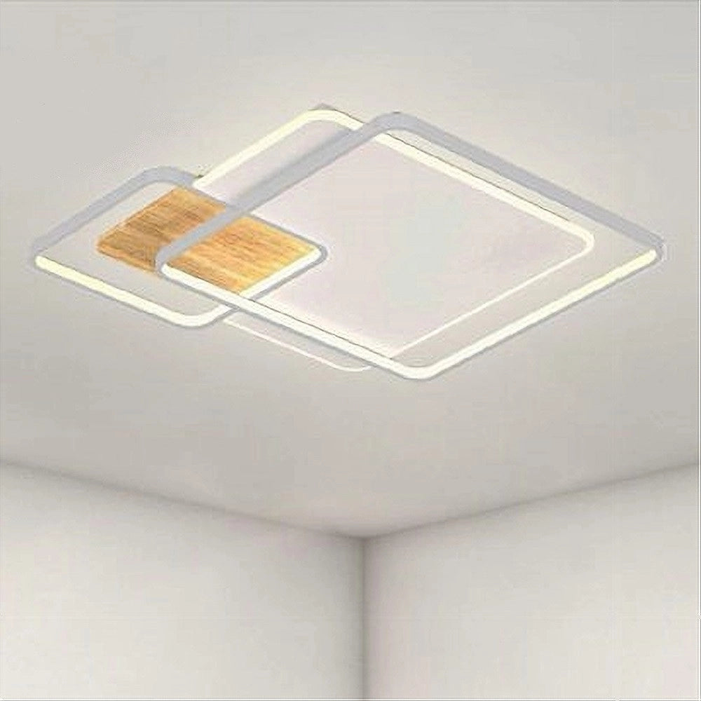 Trade Shop - Plafoniera Led 40w Quadrati Bianco Lampadario Soffitto Moderno Luce Naturale 70852 -