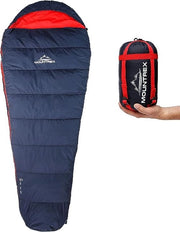 Zaino per dormire, piccola misura e ultraleggero (760 g), zaino esterno per la stagione estiva, zaino a mummia (205 x 80 cm), compatto, caldo e leggero per campeggio, viaggi o festival, con cerniera