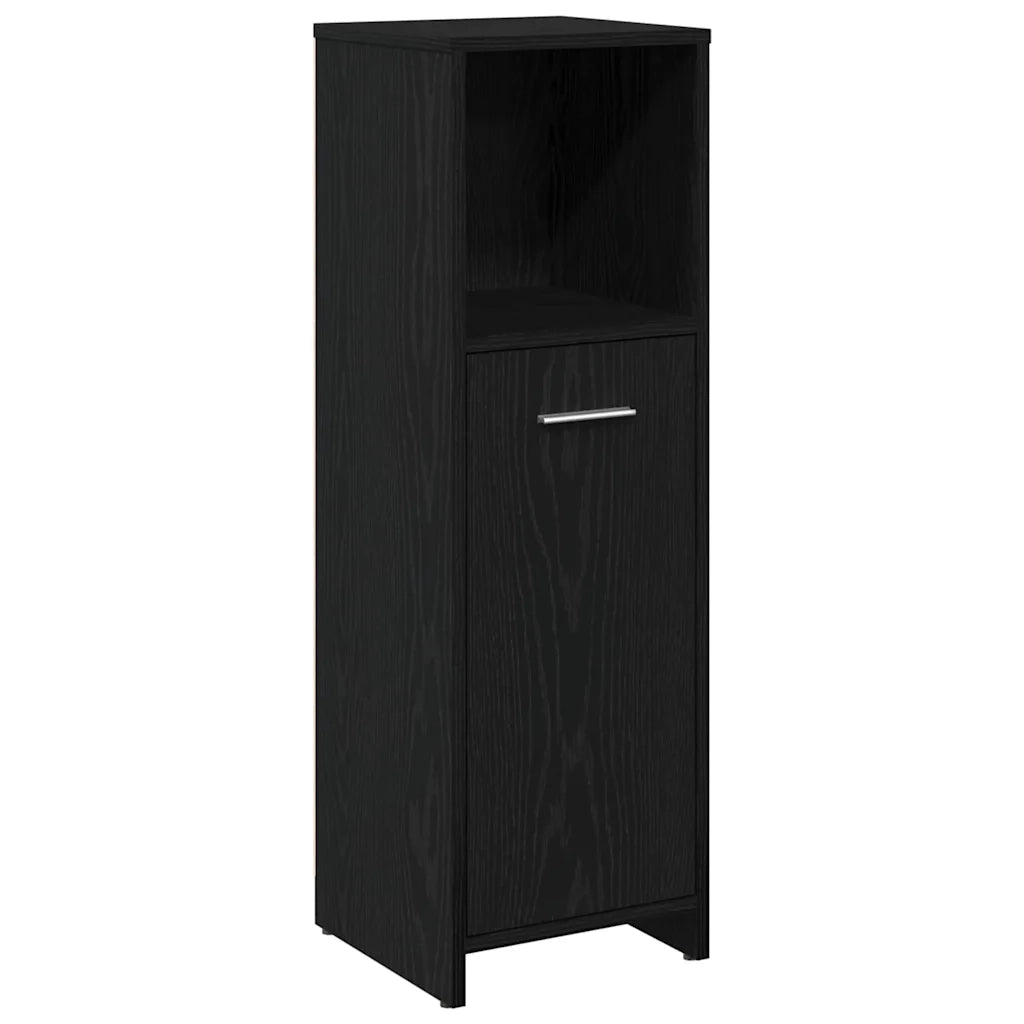 Set di mobili per il bagno 4 pcs Rovere Nero Legno multistrato 3332592