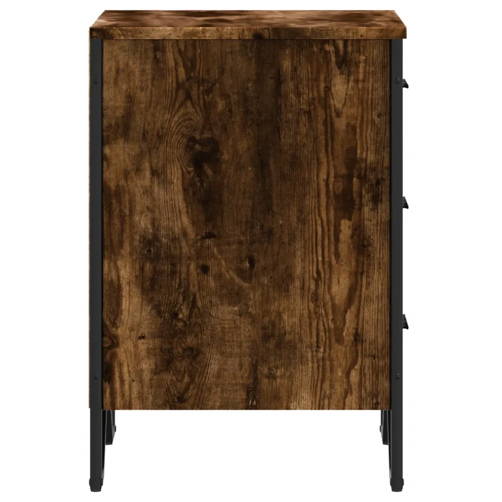 Comodino-Tavolino da notte Rovere Fumo 40x41x60 cm in Legno Multistrato