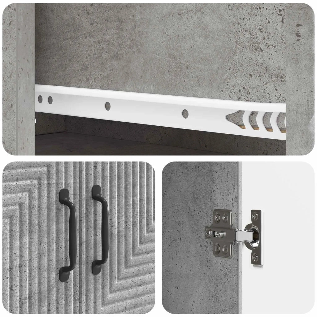 Set di armadi 2 pcs Grigio Cemento 66 x 34,5 x 89,5 cm 3416658