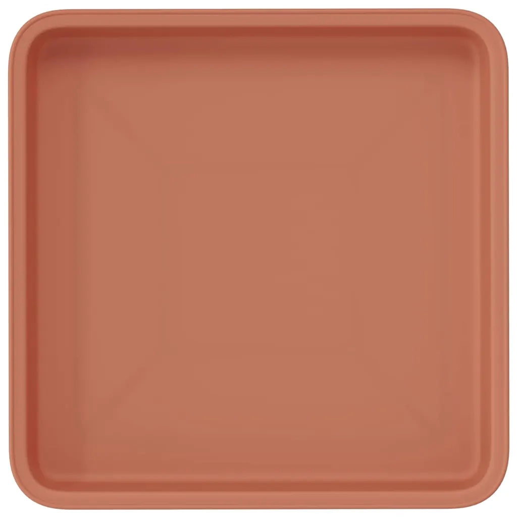 Vassoio Quadrato per Fiori 24 pcs Rosso Mattone 18 x 18 x 2 cm 42020368