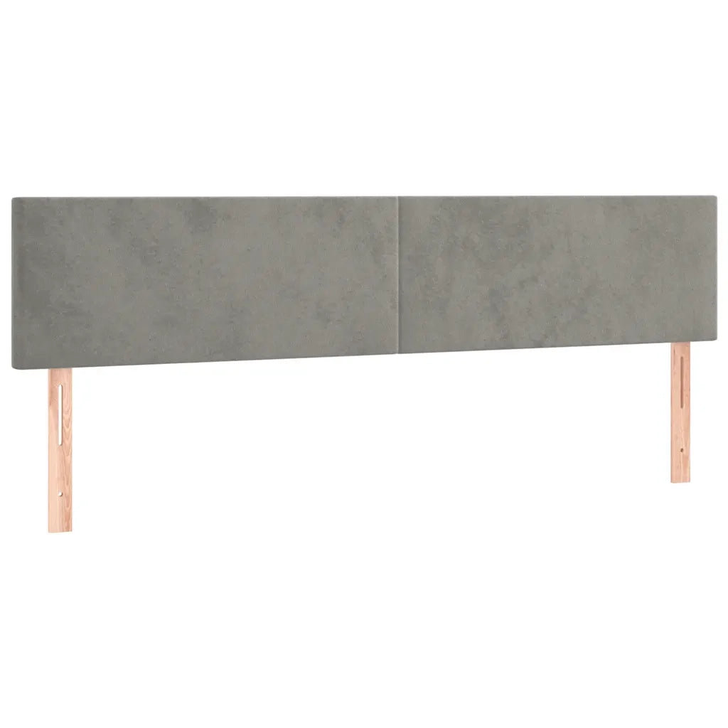 Giroletto a Molle con Materasso Grigio Chiaro 120x190cm Velluto