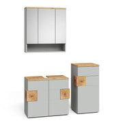 Vicco Set di mobili da bagno Grigio 3 parti