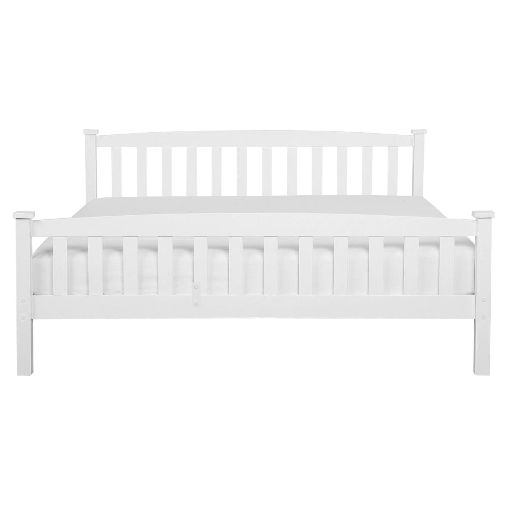 Letto matrimoniale in legno di pino bianco 160 x 200 cm King Size a doghe