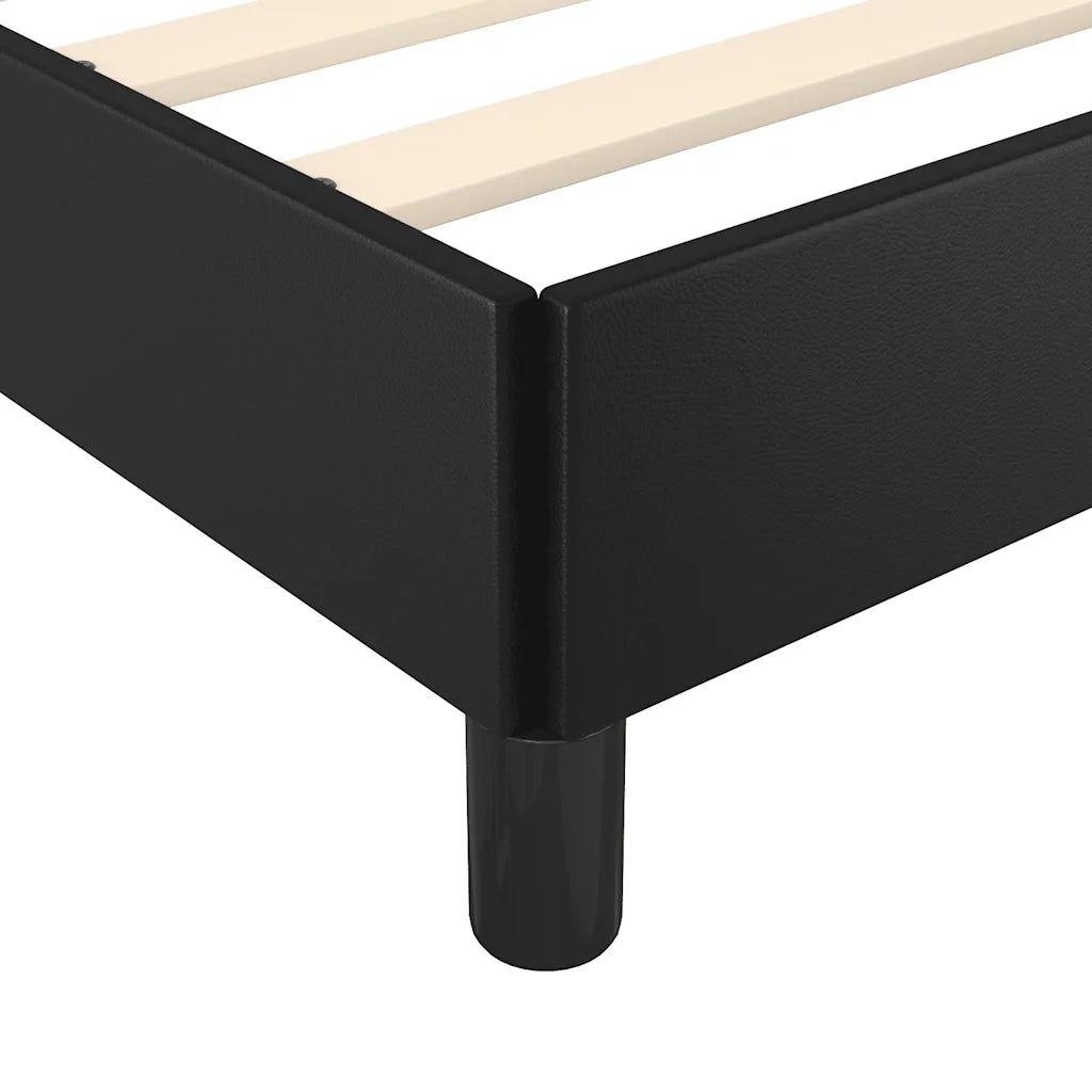 Giroletto con Testiera senza Materasso-Struttura Letto Nero 140x190 cm