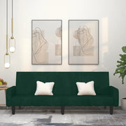 Divano Letto a 2 Posti-Sofa Letto 2 Posti-Daybed Verde Scuro in Velluto 771433