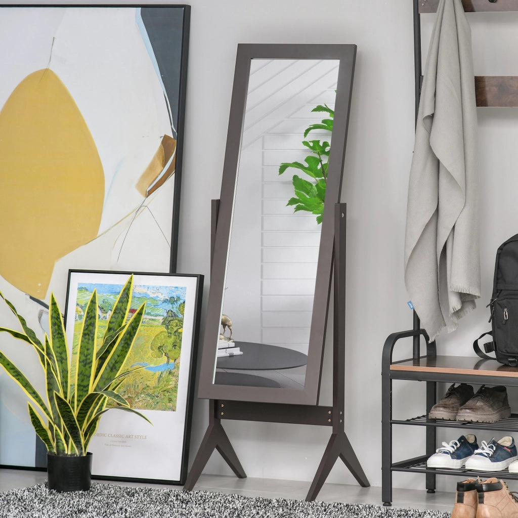 Specchio da parete intero corpo ¨C zephmum ¨C marrone 47x46x148 cm