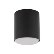 Plafoniera soffitto TUBO nera tonda 9,5cm GX53 12W