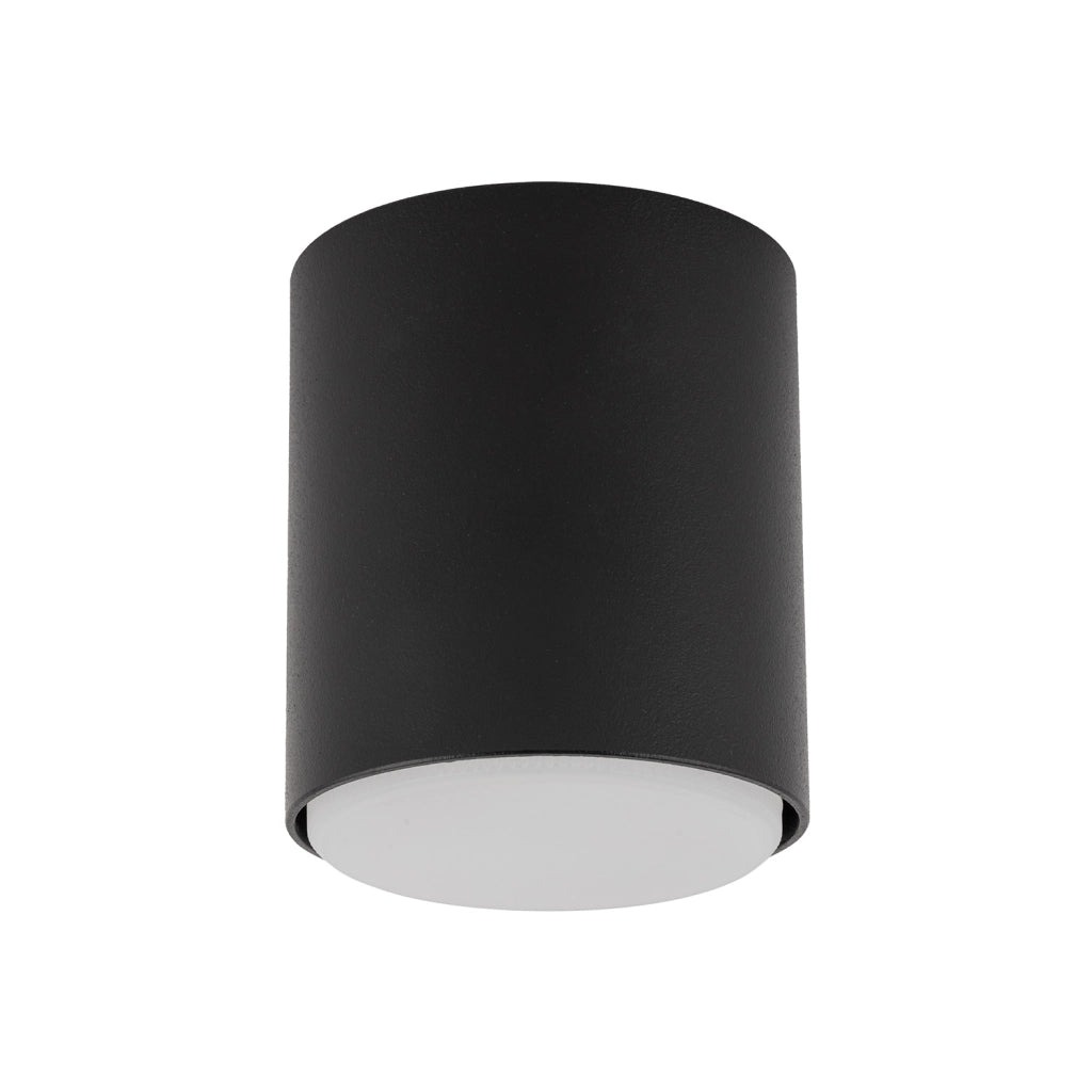 Plafoniera soffitto TUBO nera tonda 9,5cm GX53 12W