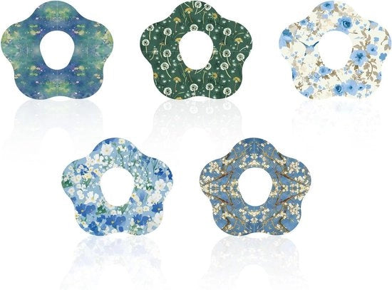 10 Pacchi di Overpatches per Sensor CGM, Adesivi a Forma di Fiore che Respirano (5 Tipi di Fiori)
