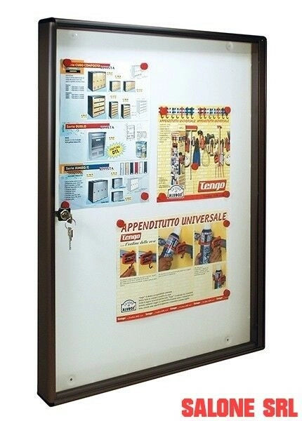 BACHECA PORTA AVVISI MAGNETICA MM.55X5X73H COLORE GHISA TRIMEC CONDOMINIO
