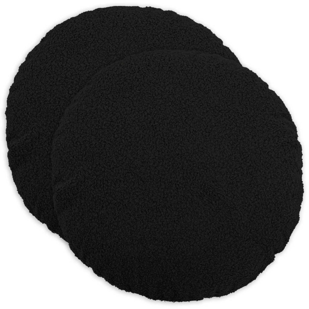 Federa 2 pcs HEERLEN Nero Ø 40 cm Bouclé 922301