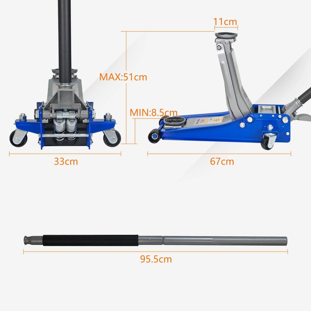 Transpallet Elettrico con Doppia Pompa ¨C MINIMAL ¨C 3 Tonn, Blu/Argento