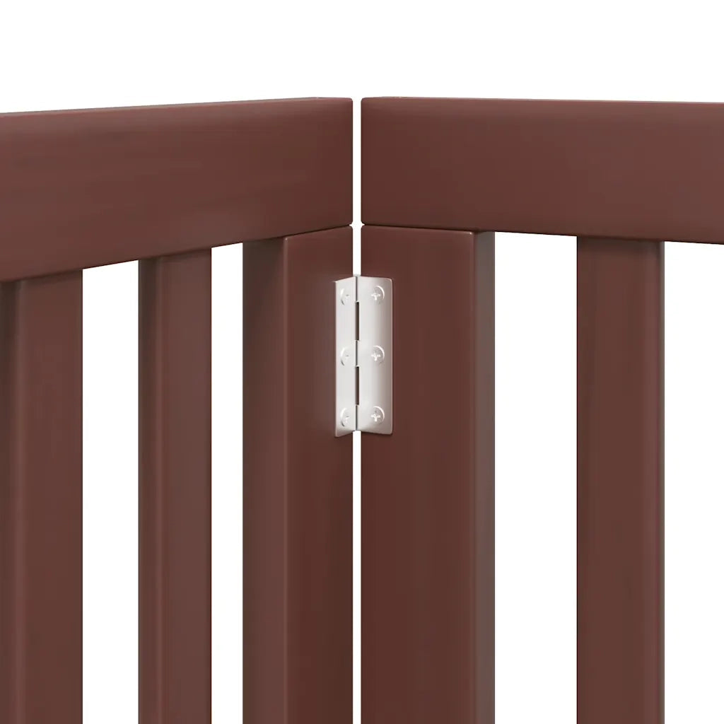 vidaXL Cancello Cani Porta Pieghevole Marrone 15 Pannelli 750cm Pioppo